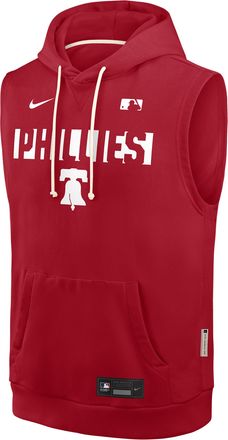 Nike Philadelphia Phillies Authentic Collection Standard Issue Nike Mens Dri-FIT MLB Sleeveless Pullover Hoodie in Red | 03B462QPP-4T2