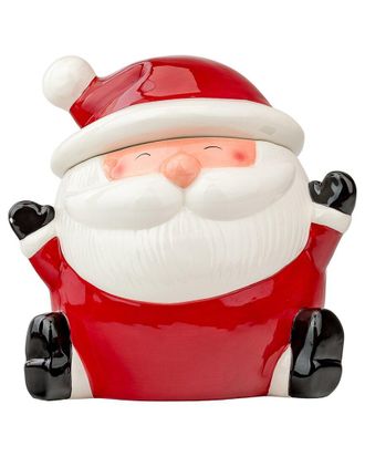 10 Strawberry Street Joyful Santa Canister