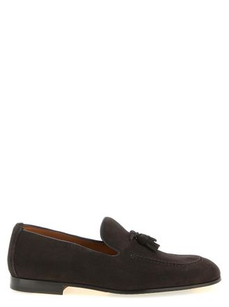 Doucal's Brown Solid Adler Loafers