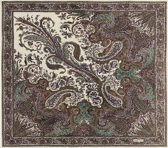 Ralph Lauren Collection Paisley Crepe de Chine Square Scarf