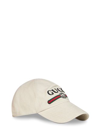 Gucci Mens Baseball Cap Beige Cotton Hat