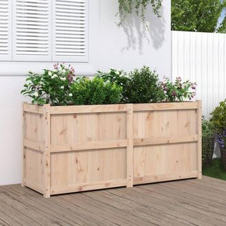 Berkfield Home Garden Planter 150x50x70 cm Solid Wood Pine in Brown | Size: 150 x 50 x 70 cm