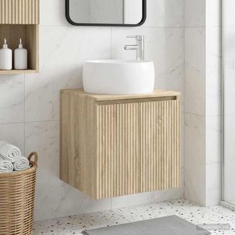 vidaXL Vidaxl Mobile Lavabo Da Parete Rovere Sonoma 49,5 X 44,5 X 66 Cm