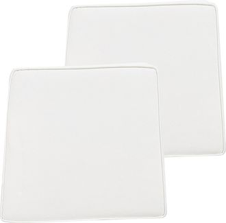 Beliani Conjunto De 2 Cojines Para Silla De Jard&iacute;n Con Cordones Funda Extra&iacute;ble Blanco Terni