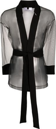 Alchemy long-sleeve sheer mesh jacket - unisex - Polyamide/Polyester - S - Black