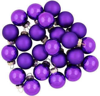Northern Lights Dnu Unprofitable Northlight 24Ct Purple 2-Finish Glass Ball Christmas Ornaments 1In (25Mm)