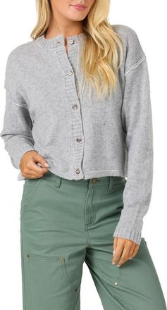 O'Neill OG Calder Cardigan in Heather Ash at Nordstrom, Size Xx-Large