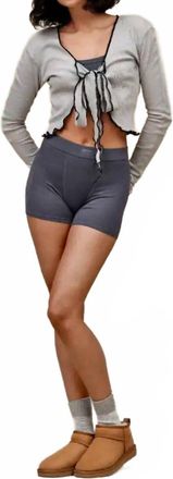 UGG Alexiah Ribbed Lounge Shorts In Thundercloud