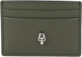 Alexander McQueen Pre-owned Wallets, female, Green, Size: ONE SIZE Pre-owned Skull Card Holder