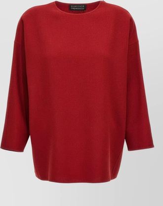 Gianluca Capannolo virgin wool long-sleeve crewneck blouse