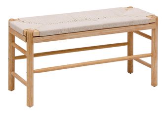 Nordlys Scandinavian Wooden Entryway Bench with Storage in Brown