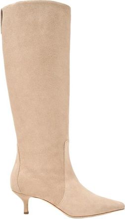 PESERICO Suede Heeled Boot - Dames - Laarzen met Hak - Bruin - 40 EU - Leer - Schoenen