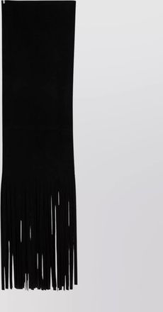 Sportmax long rectangular scarf featuring fringe embellishments