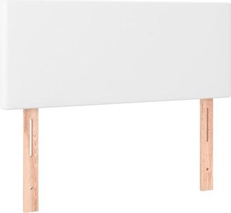 vidaXL Cabecero de cuero sintético blanco 100x5x78/88 cm Vidaxl