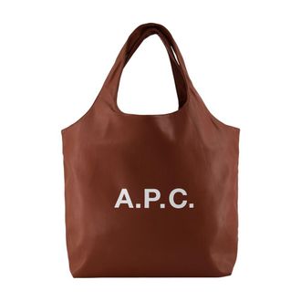 A.P.C. Ninon Tote Bag A.P.C sint&eacute;tico marr&oacute;n