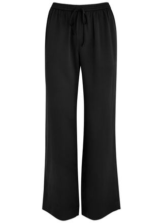 Fleur Of England Fleur OF England Fleur du Jour Silk-satin Pyjama Trousers - Black - M (UK12 / M)