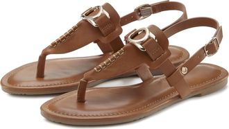 Vivance Zehentrenner Sandale, Pantolette mit Schmuckelement VEGAN