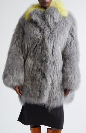 Marni Shearling Coat in Ron13 Atmosphere at Nordstrom, Size 6 Us