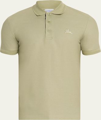 Burberry Mens Cotton Embroidered EKD Polo Shirt