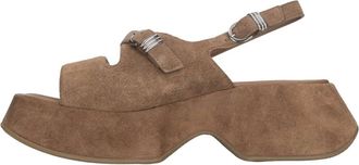 Vic Mati&eacute; Schoenen, Dames, Bruin, 40 EU, Leer, Mini Yoko Sandal