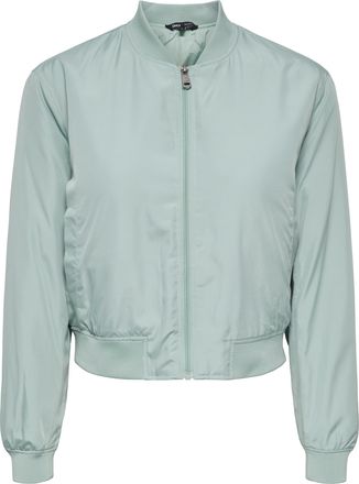 Only Bomberjacke ONLY ONLALMA BOMBER OTW NOOS, Damen, Gr. XL, jadeite, Web, Obermaterial: 100% Polyester, unifarben, regular fit taillenbedeckt, Rundhals, 