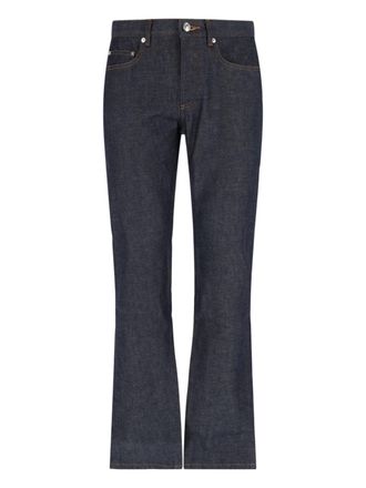 A.P.C. Blue High Waist Bootcut Denim Jeans