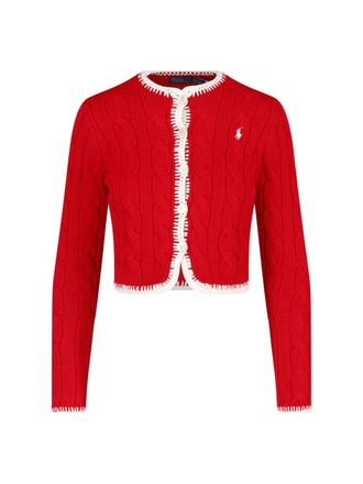 Polo Ralph Lauren Cardigan Crop A Trecce
