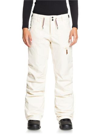 Roxy Snowboardhose ROXY Nadia, Damen, Gr. S, US-Gr&ouml;ssen, wei&szlig;, 100% Recyceltes Polyester, Hosen Snowboardhose