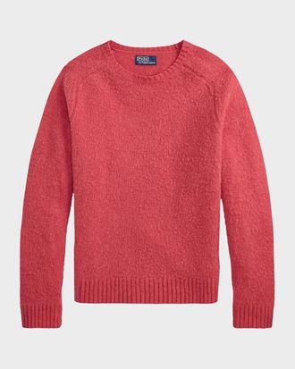 Polo Ralph Lauren Men & apos;s Suede-Patch Wool-Cashmere Sweater