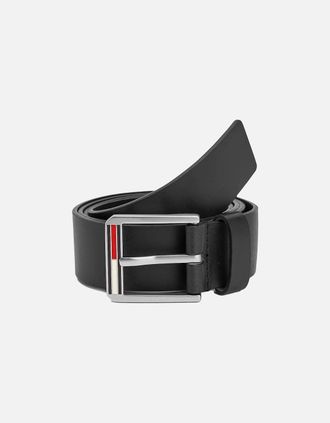Tommy Hilfiger Mens Tommy Jeans Essential Leather Belt - Black - Size: 90