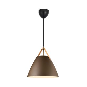 Nordlux Modern Indoor Pendant Light Brown Metal E27 Brown & Black Strap - Mains Powered, IP20 in Beige
