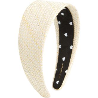 Lele Sadoughi Brigitte Wide Raffia Headband in Chalk at Nordstrom