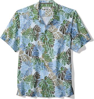 Tommy Bahama Coastal Ease Jade Jungle IslandZone Camp Shirt in Solitude at Nordstrom, Size Xxx-Large