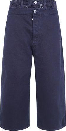 The Attico Pants Thermostrass Washed Denim With Thermostrass