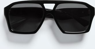 Bottega Veneta Classic Aviator Sunglasses - Black - Unisex - U