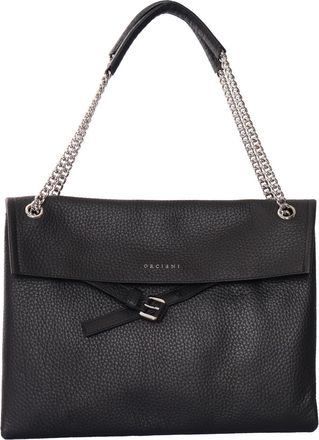 Orciani Midi Sveva Venus Soft Textured Leather Shoulder Bag