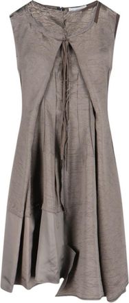 Maison Margiela Midi Anonimity Of The Lining Dress - Taupe