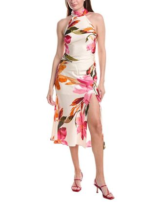 Adrianna Papell Printed Satin Dress
