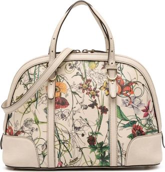 Gucci Pre-owned Handbags, female, Multicolor, Size: ONE SIZE Pre-owned Floral Print Top Handle Bag