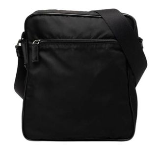Prada Pre-owned Cross Body Bags, female, Black, Size: ONE SIZE Pre-owned Nylon Crossbody Bag