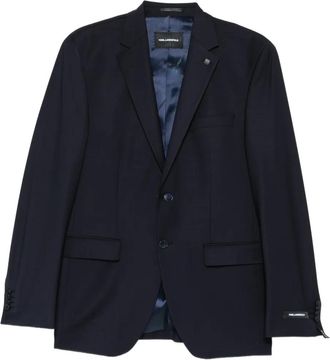 Karl Lagerfeld Clever flap-pocket blazer - Blu