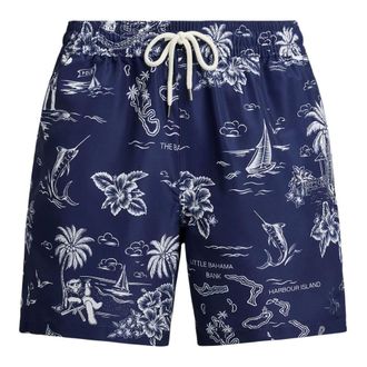 Ralph Lauren Beachwear, male, Blue, Size: XL Traveler Polo Bear Swim Boxer