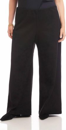Karen Kane Contrast Piped Wide-Leg Pants - Plus In Black