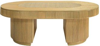 Safavieh Couture Kenzo Rattan Oval Coffee Table