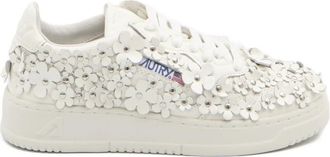 Autry Medalist Floral-embellished Sneakers