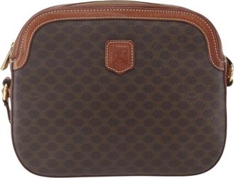 Celine Vintage Macadam Canvas Brown Canvas Backpack Bag (Pre-Owned)