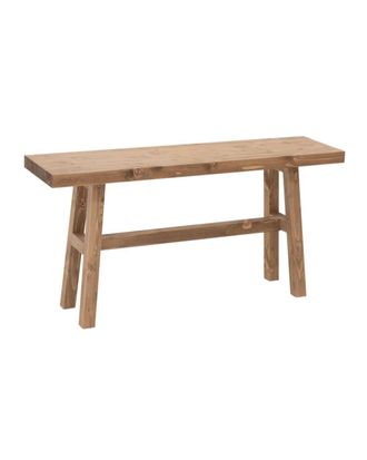 Deco Wood Banqueta de madera maciza en tono envejecido de 100x50cm