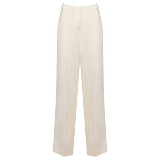 PESERICO Aurea Broeken - Dames - Broeken - Wit - Maat: S Viscose