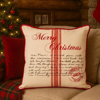 KASANOVA Cuscino divano 45x45 cm letterina Babbo Natale