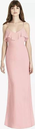 Dessy Womens Lux Chiffon Full-Length Dress In Rose
